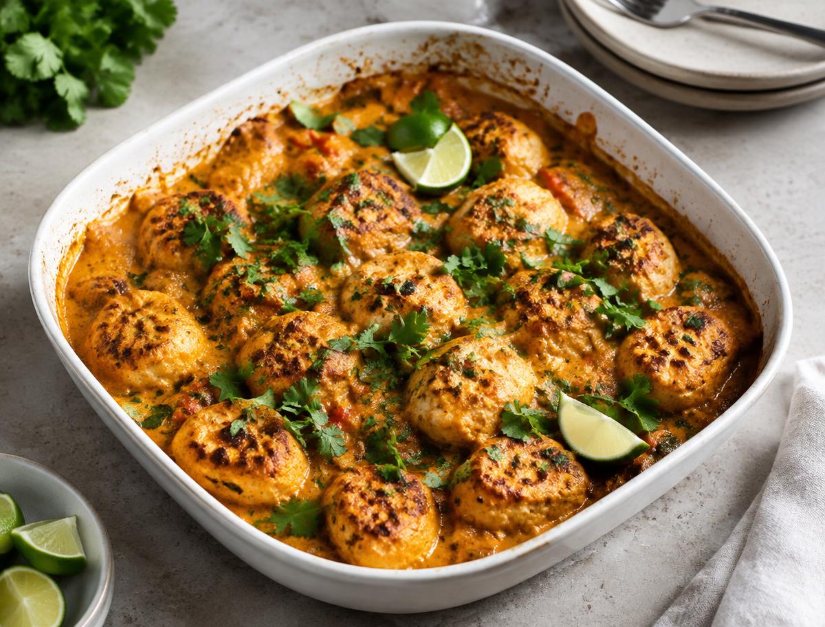 Coconut Curry Dumpling Bake