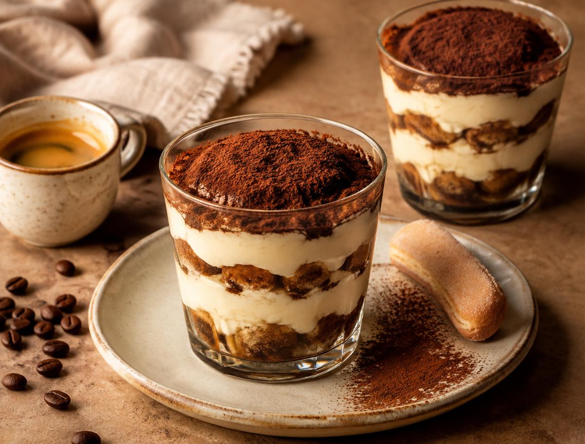 No-Egg Espresso Tiramisu Cups